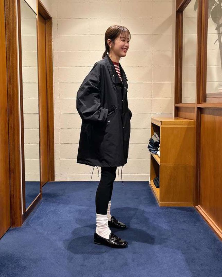 2025SS THE SHINZONE ライトモッズコート 黒　サイズ36