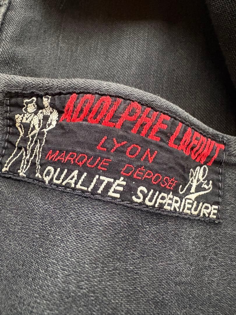 希少40s ADOLPHE LAFONT vポケ　ブラックモールスキンフレンチ