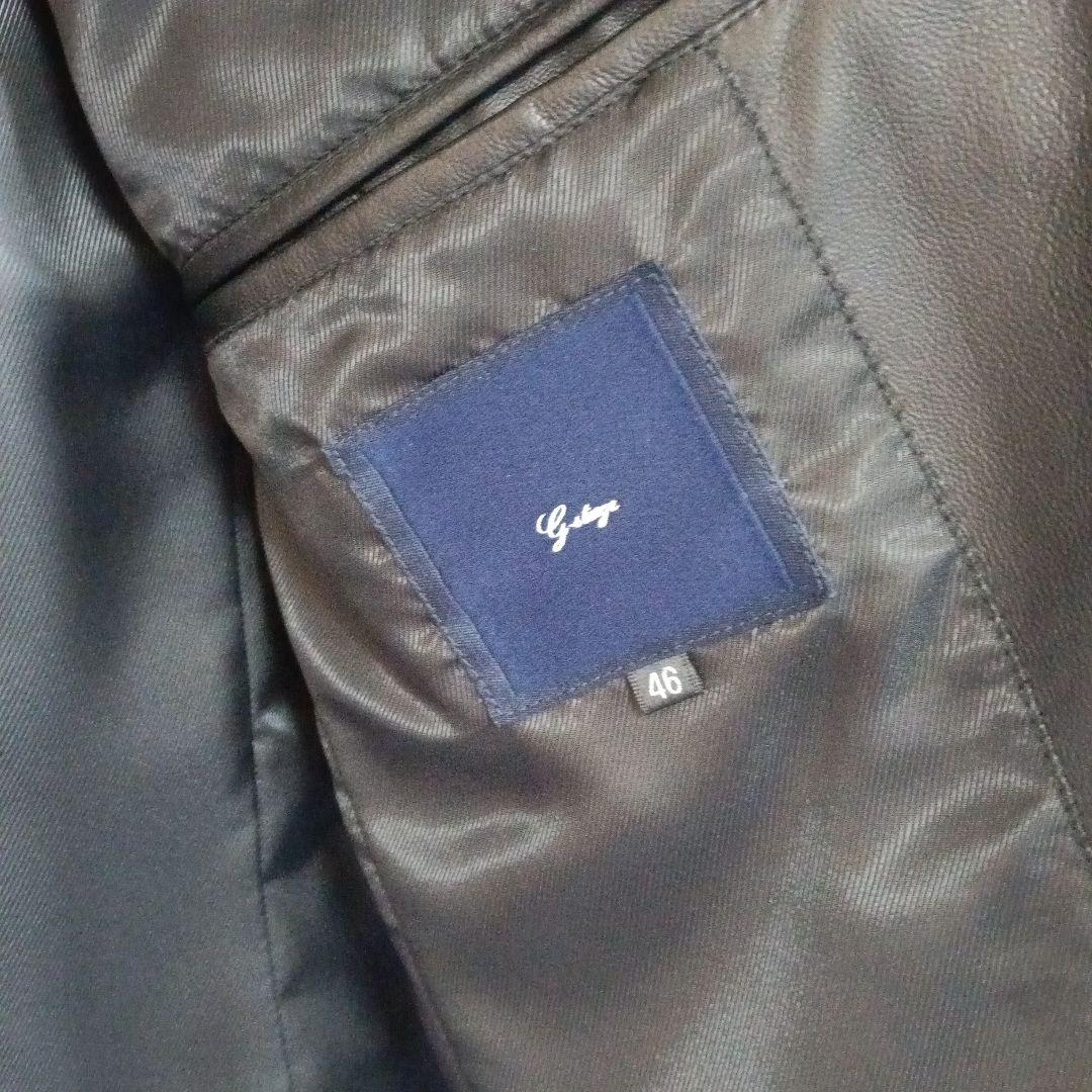 G-stage 黒レザーテーラードジャケット 46