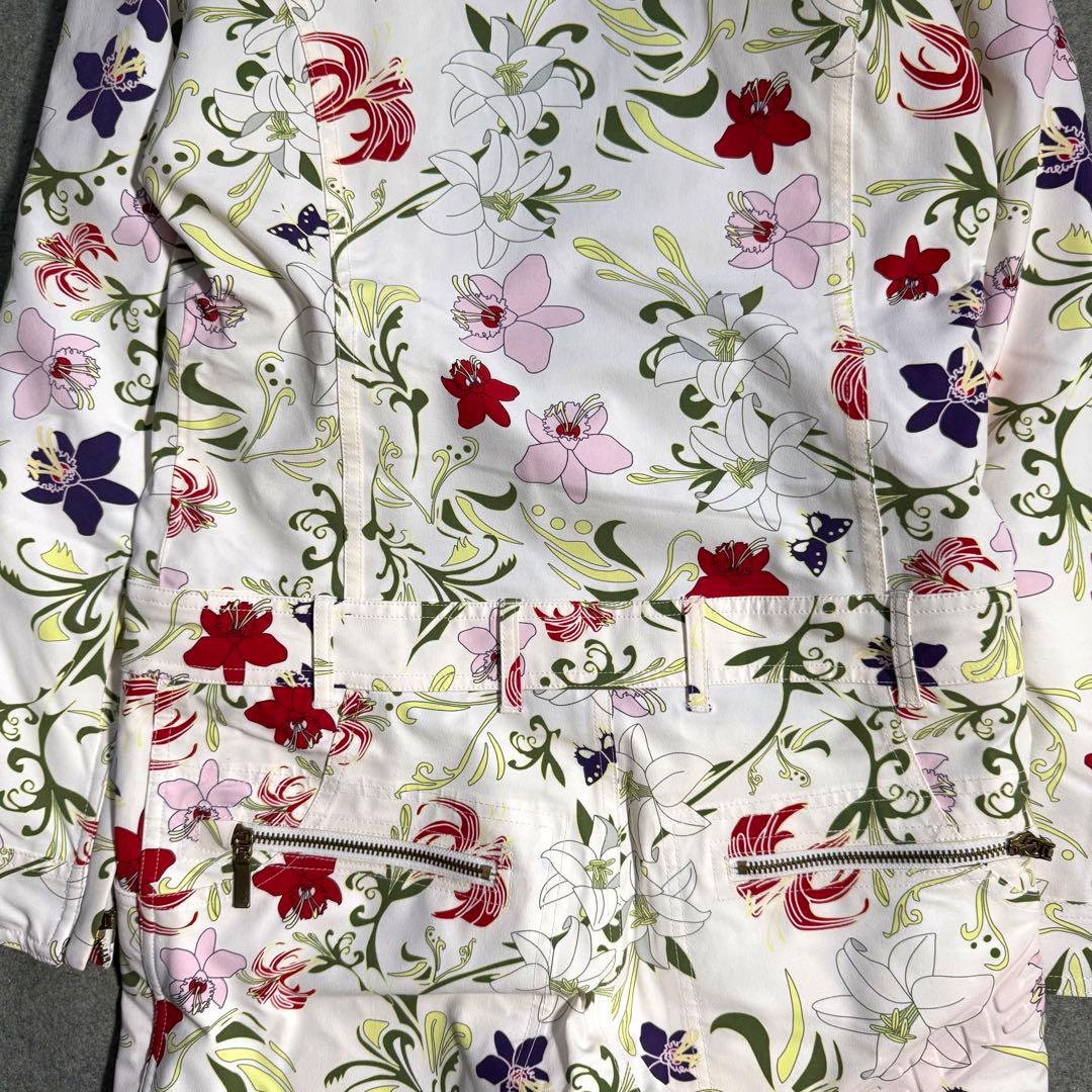 【未使用級】SOS スキーウェア つなぎ 花柄 38 レディース