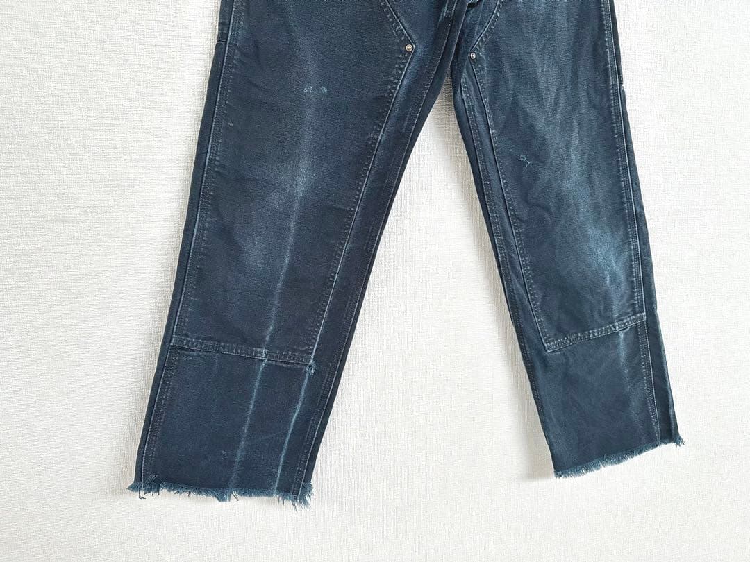 超スペシャル 32X32 W32 カーハート ダブルニー パンツ ブラック 黒