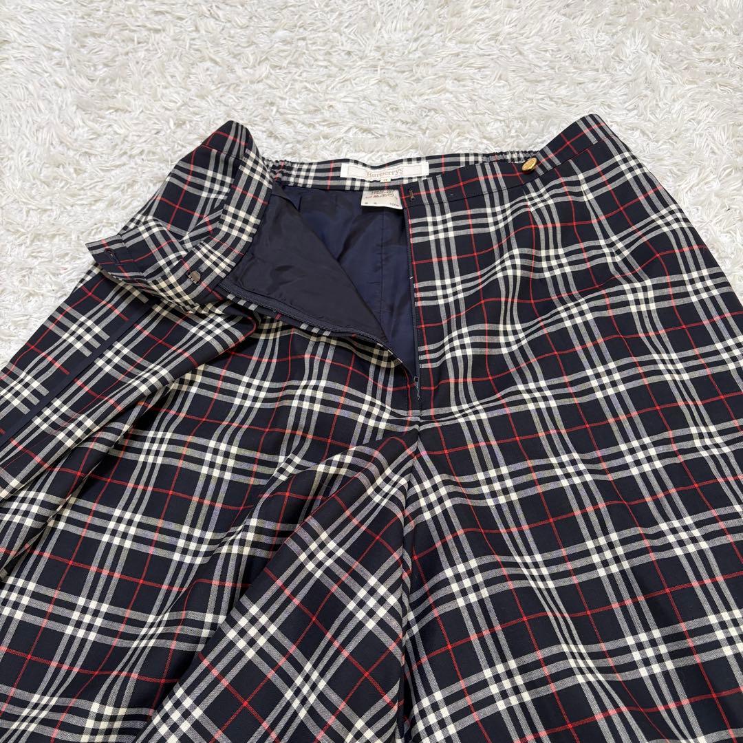 【希少✨美品】バーバリーズ ノバチェック キュロット 巻きスカート風 17号