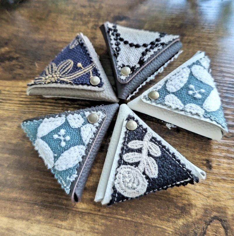 【オーダー様】ミナペルホネン/ファブリック　カケラ/三角キーケース