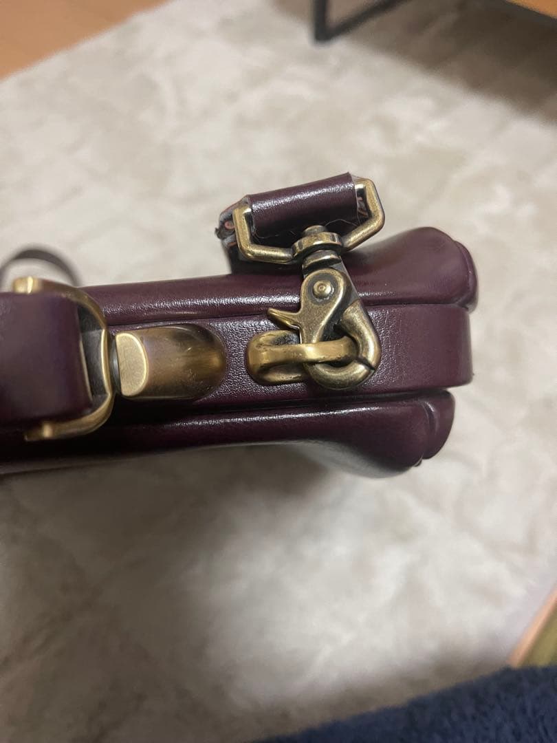 【取置き】バーガンディレザー ビジネスバッグ