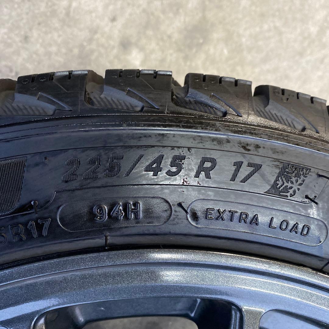中古バリ溝ミシュランスタッドレスセット225/45R17 86、BRZ　カローラ