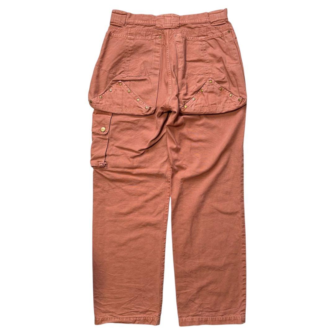 古着 KAPITAL スタッズ ワイドカーゴパンツ ピンクベージュ