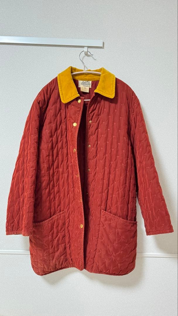 HERMES エルメス コットン キルティング ジャケット ハーフコート 中綿