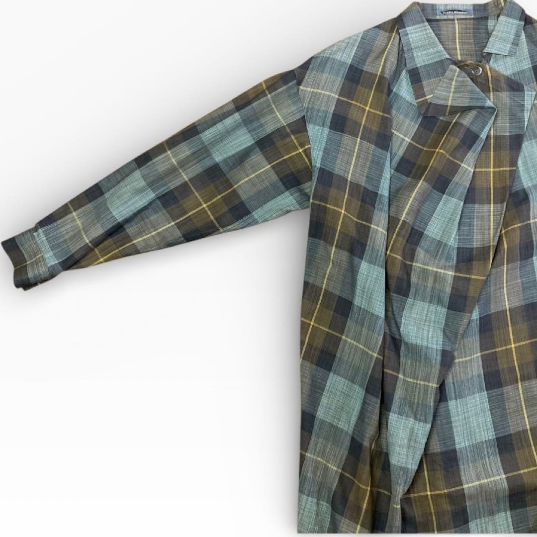 【希少＆美品】ISSEY MIYAKE チェック柄 変形 ワンピース M 筆タグ