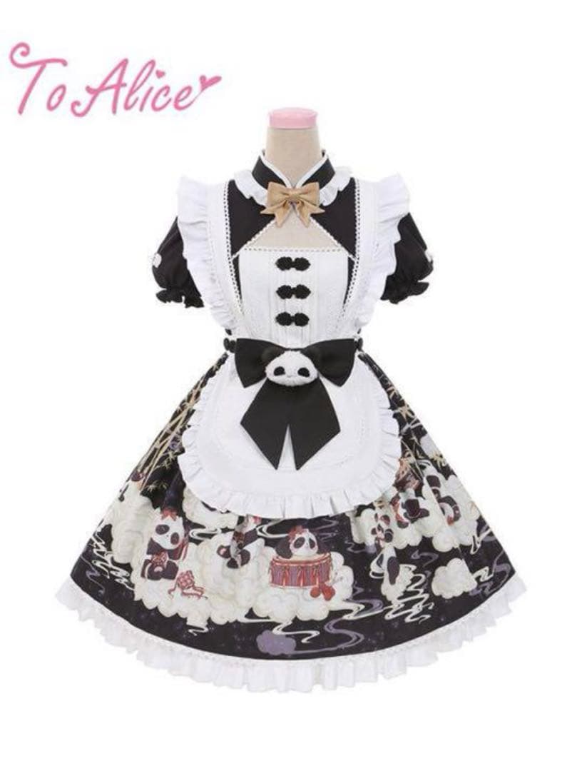 ToAlice お祝いパンダ胸あきチャイナワンピース