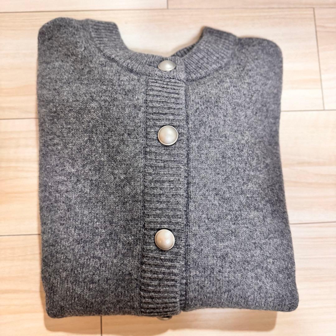 【未使用】FRAMEWORK メタルボタン 2WAYカーディガン 毛100%