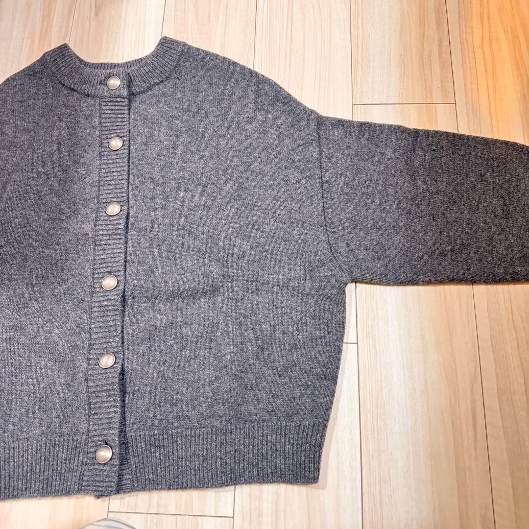 【未使用】FRAMEWORK メタルボタン 2WAYカーディガン 毛100%