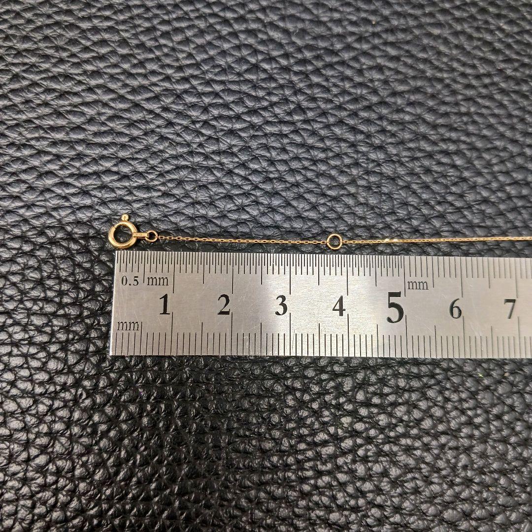 (C021123) K18 YG ネックレス ダイヤモンド あずきチェーン