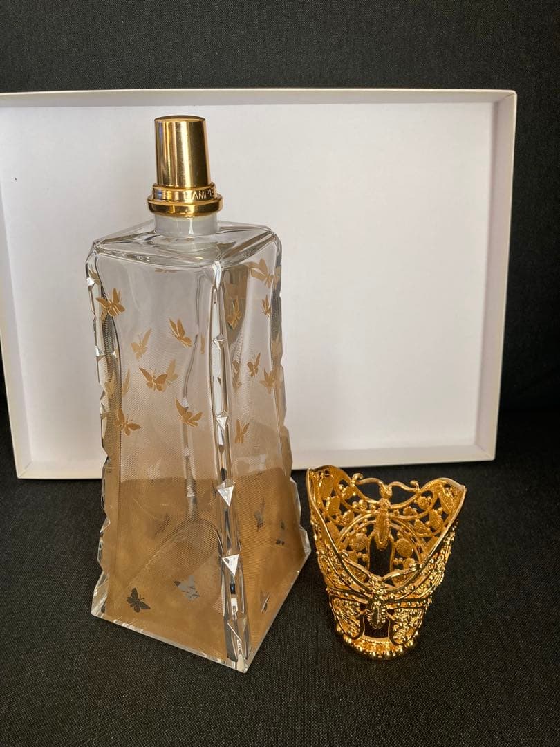 ランプベルジェ　バカラ　クリスタルランプ　パピヨン　未使用　Baccarat