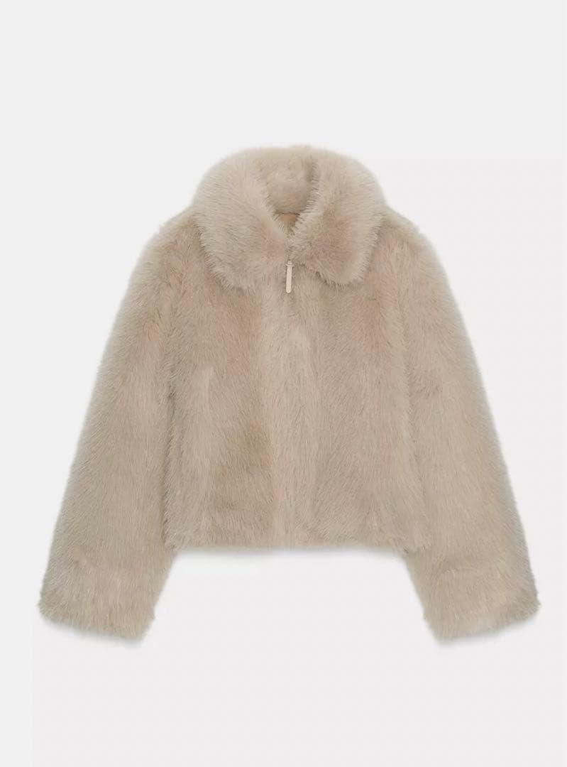 ZARA ダブルフェイス　フェイクファージャケット　完売品