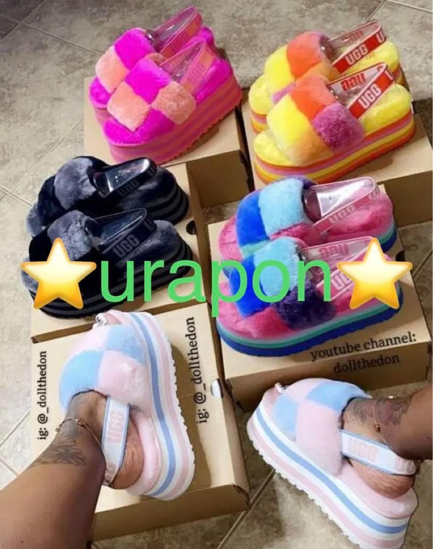 超激レア・超入手困難✨②美品✨24.5～25素足✨UGG✨ディスコ チェッカー