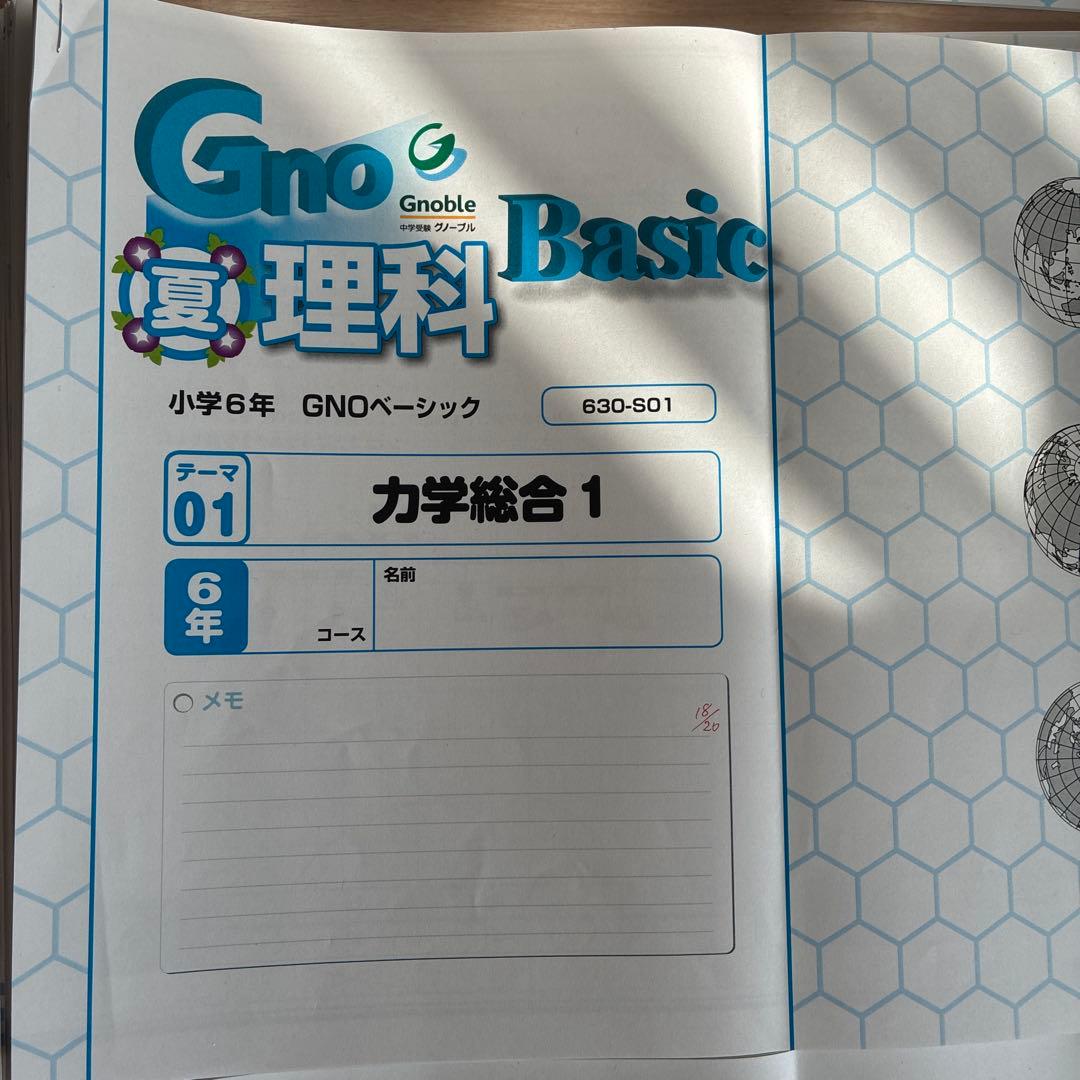 最新グノーブル最新版6年生理科テキスト