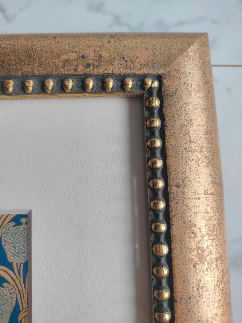 フランスアンティーク　 額縁　ウイリアムモリスポストカード付き