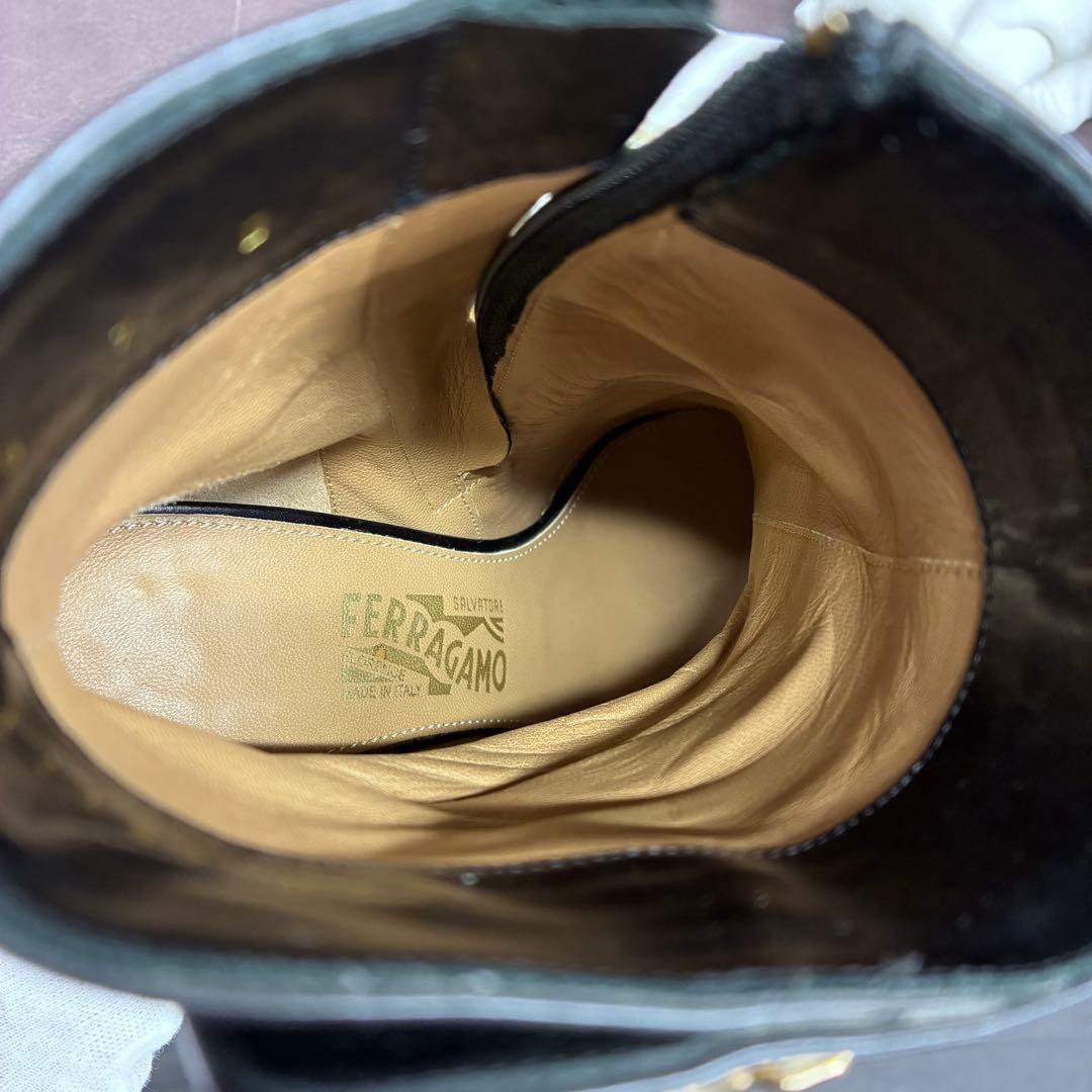 【鑑定済み】サルヴァトーレ・フェラガモ ガンチーニ ショートブーツ
