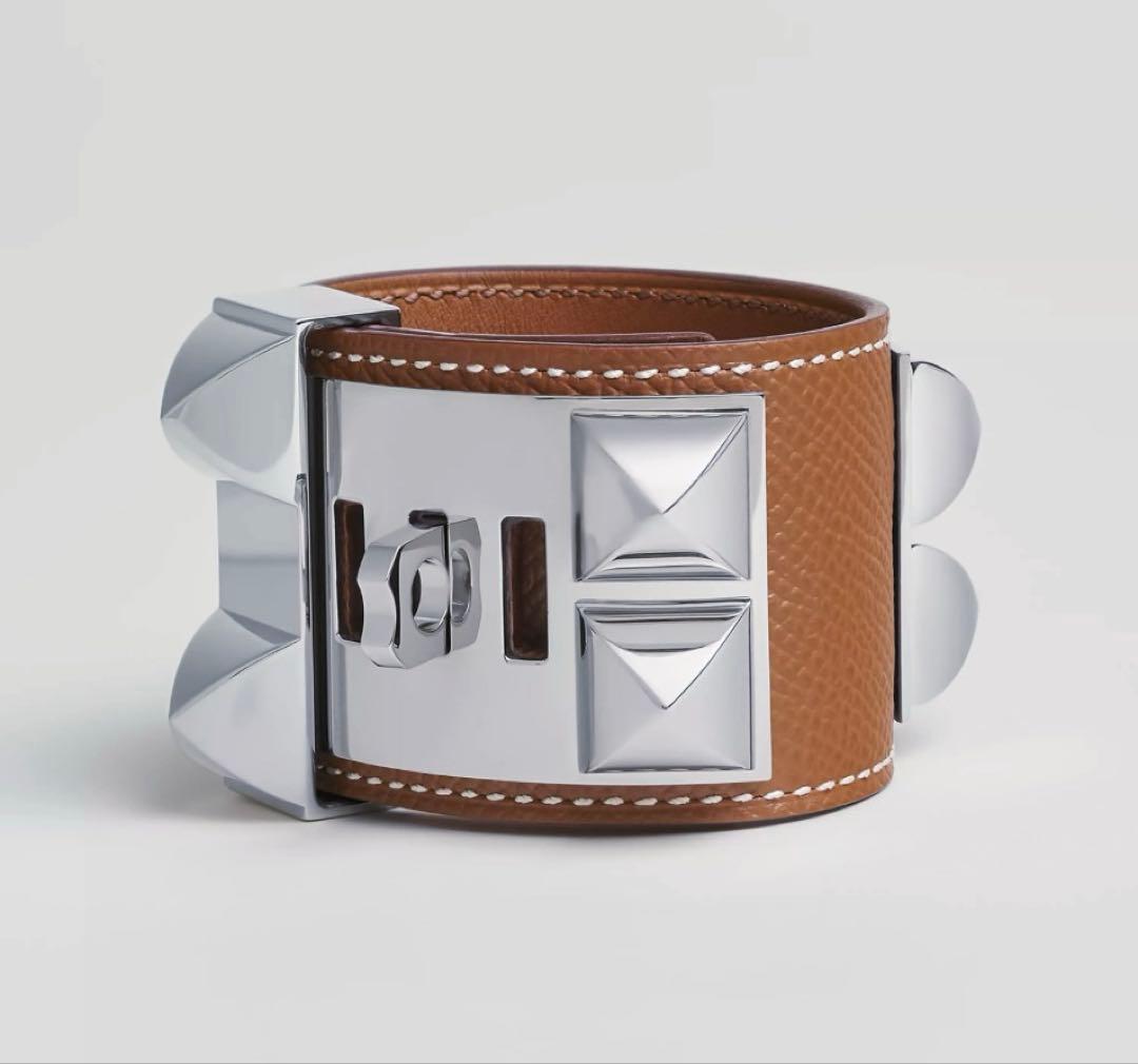 未使用　エルメス　コリエドシアン　ブレスレット　ゴールド　シルバーパラディウム