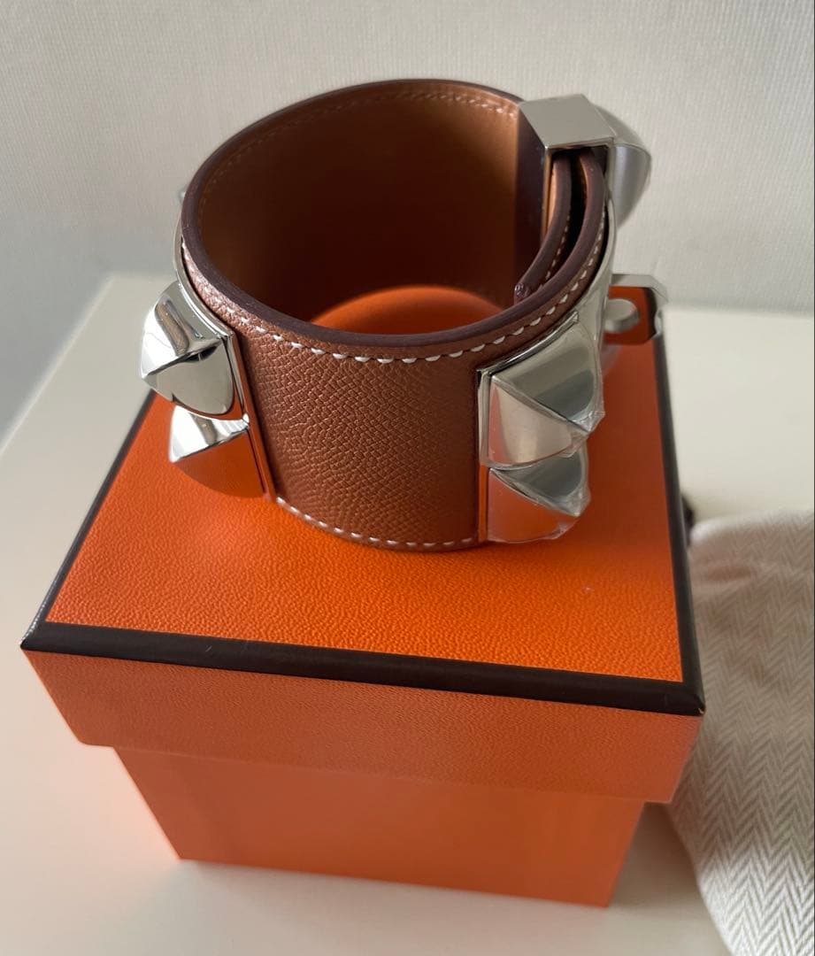 未使用　エルメス　コリエドシアン　ブレスレット　ゴールド　シルバーパラディウム