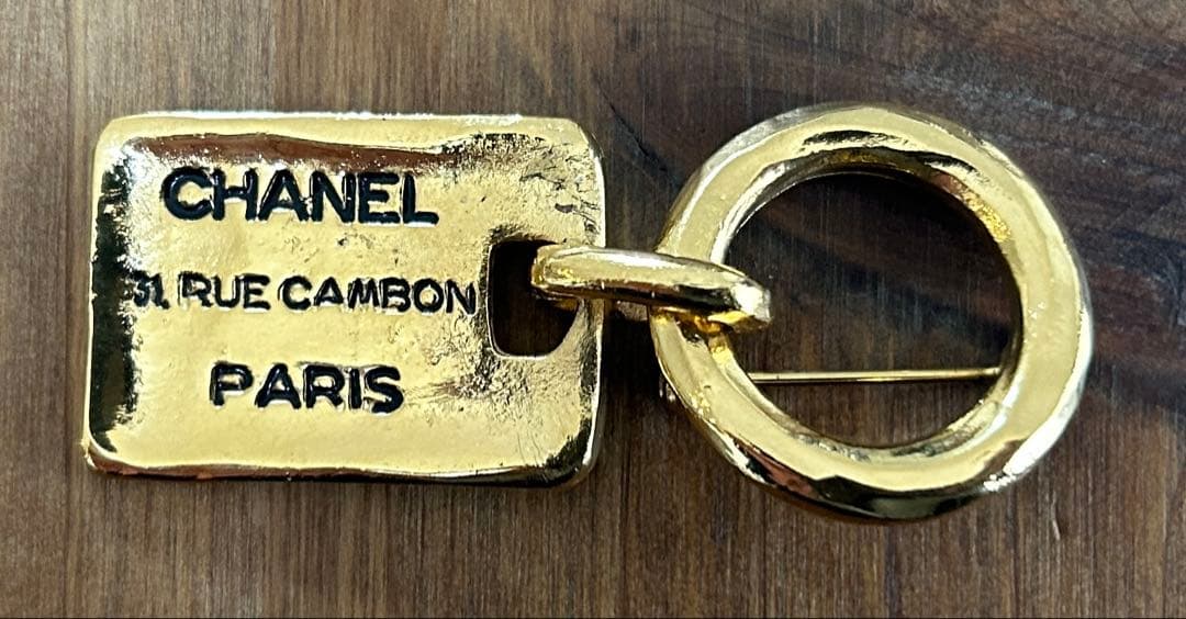 CHANEL 1133刻 カンボン プレート スイング ブローチ　　鑑定済み