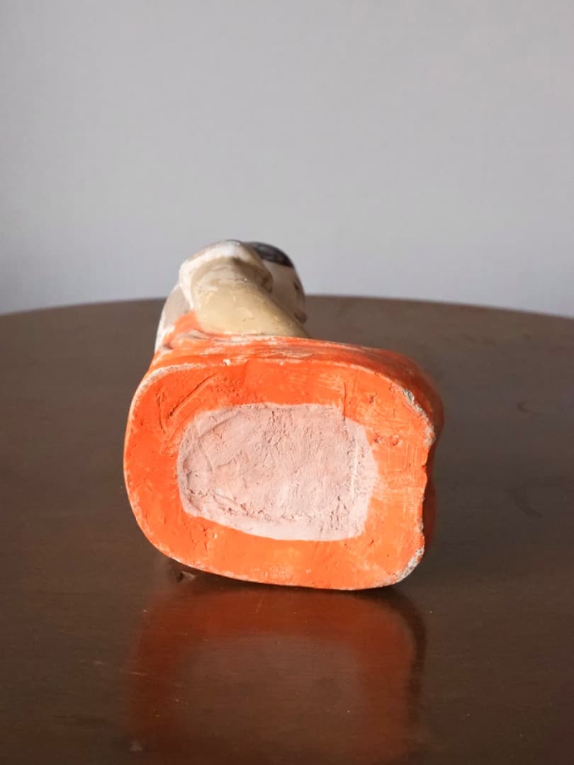 明治大正期　韓国人形　彩色土人形　女性像　郷土玩具　民藝　古人形　Q2346