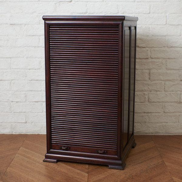 U86867★唐木 蛇腹扉 チェスト 花梨 無垢材 引き出し 整理タンス