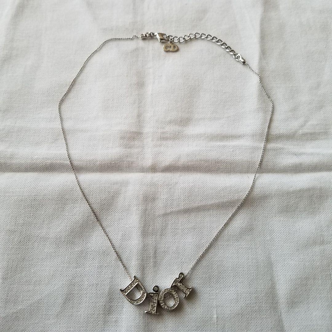 ❤ Dior ラインストーン ロゴ ネックレス