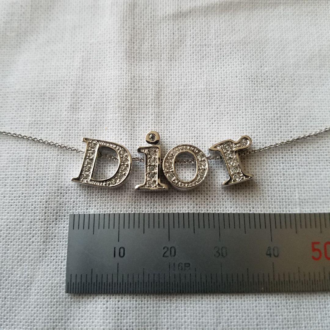 ❤ Dior ラインストーン ロゴ ネックレス