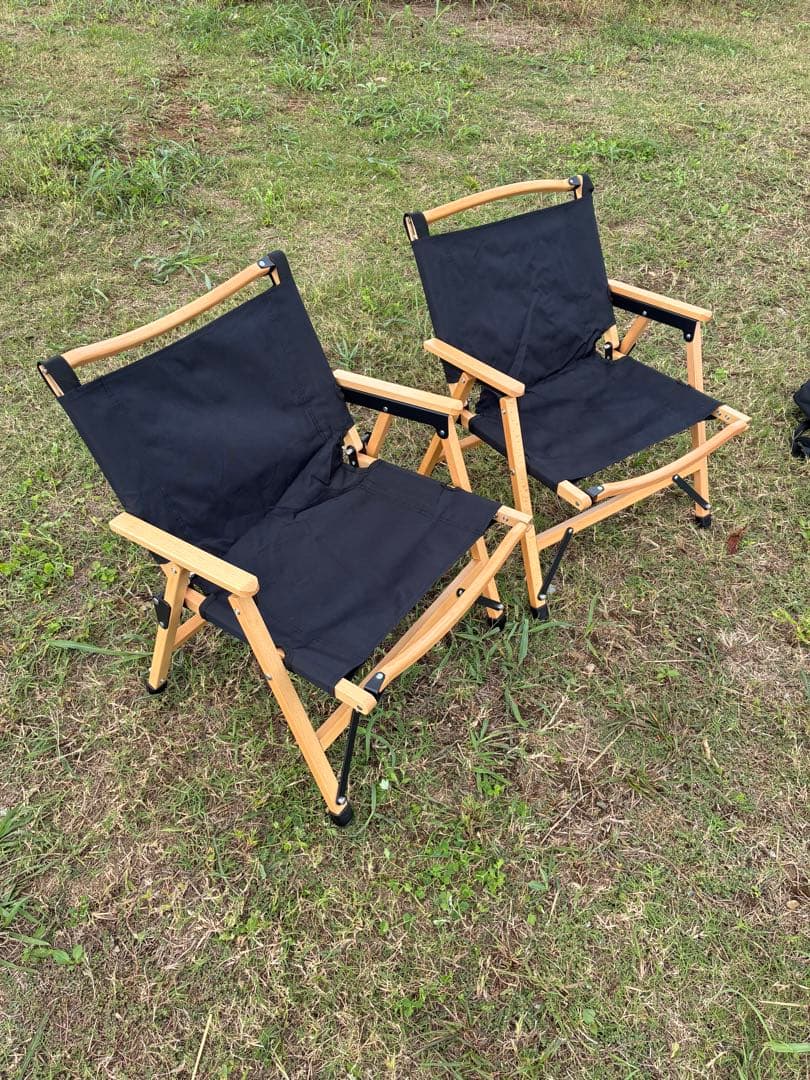 【2脚セット】Hilander ウッドフレームチェア2 ブラック HCT-035