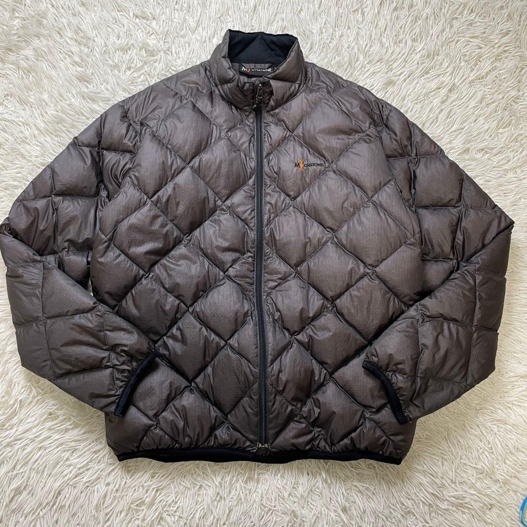 90s MOONSTONE グースダウン ダイヤキルティング L ブラウン