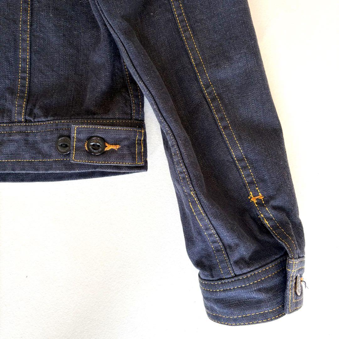 ヒステリックグラマー デニム ジャケット 濃紺 ヒスガール 短丈 派手 裏地