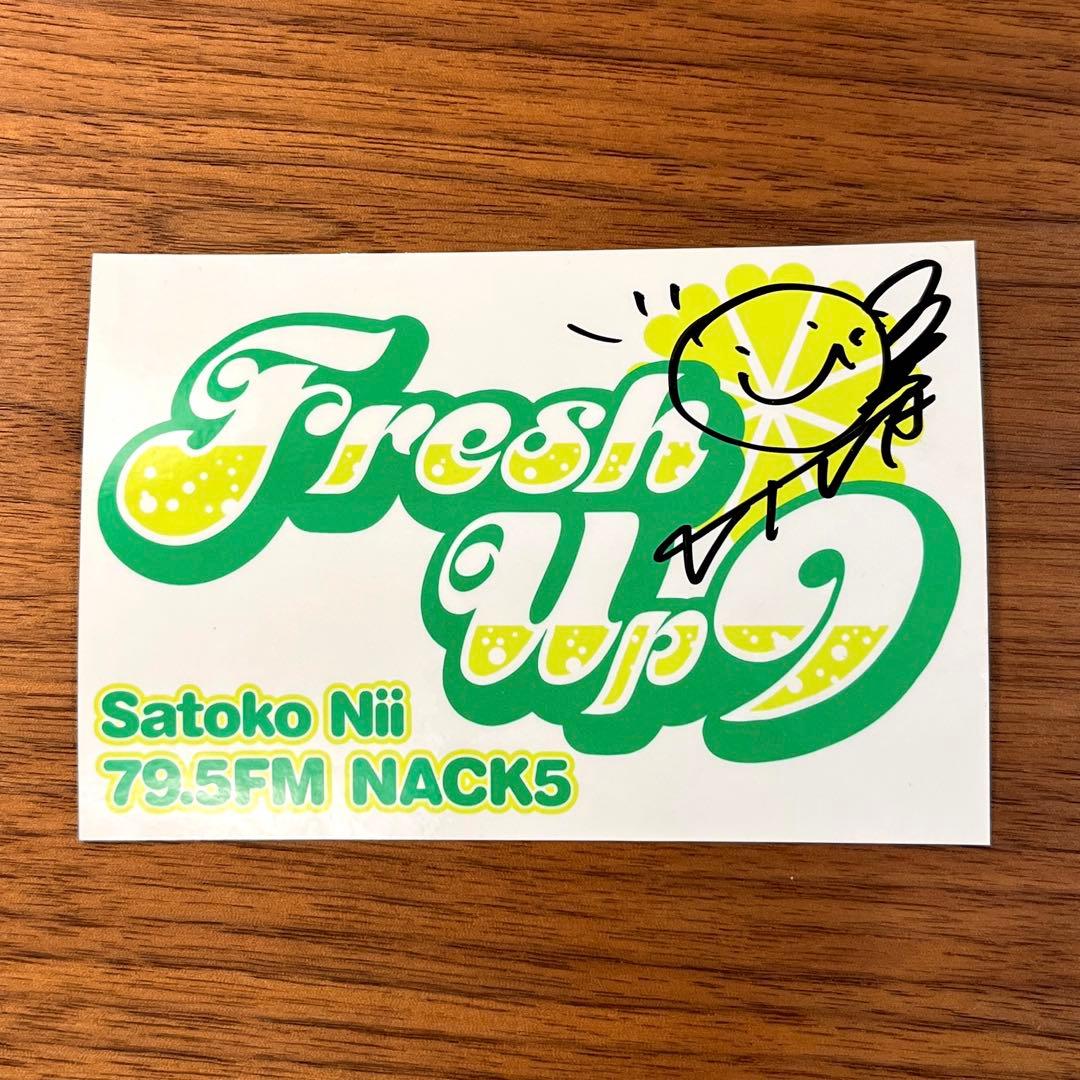 NACK5 Fresh up9 仁井聡子さん サイン入りステッカー レア 希少