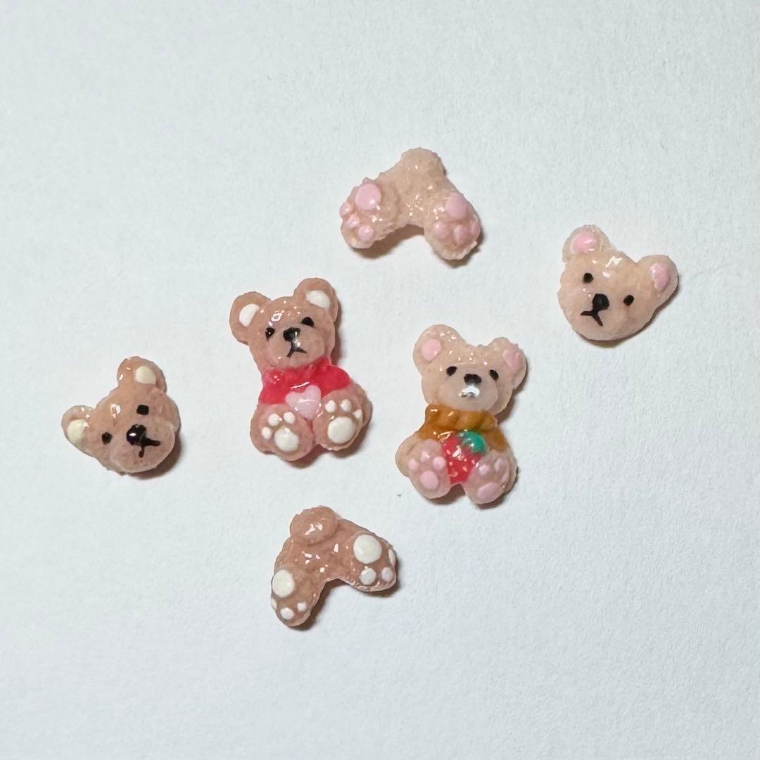 オーダーページ テディベア 3Dネイルパーツ