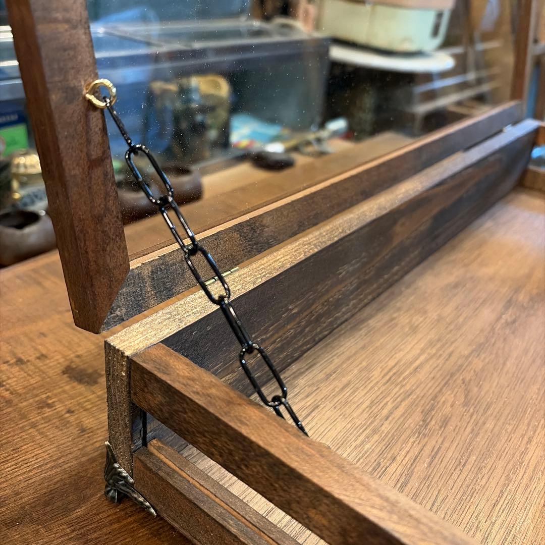 横長4面木製ガラスケース