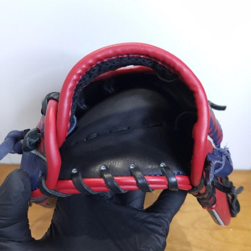 アディダス adidas チェッカーレッド M号球対応モデル 美品 軟式グローブ