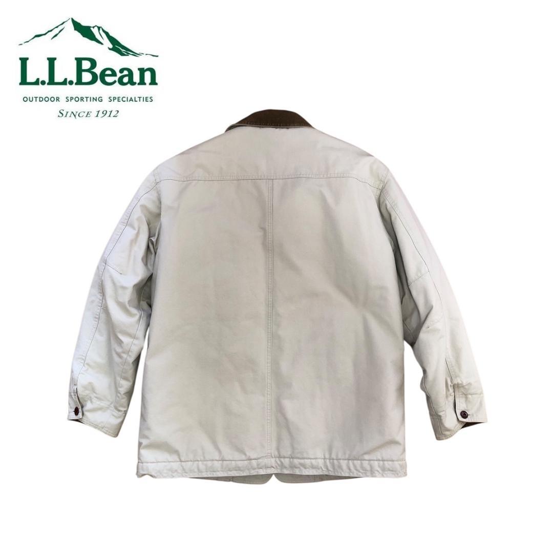 L.L.Bean｜カバーオール｜Lサイズ｜ベージュ/アイボリー｜ヴィンテージ古着