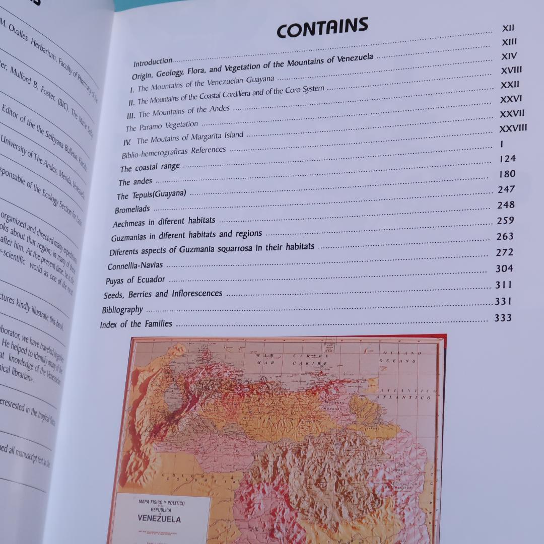 特別価格！ 洋書『ベネズエラの山岳植物、アンデスとテプイ、ブロメリア』植物図鑑