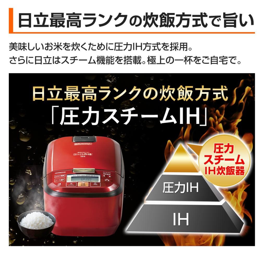 日立 IHジャー炊飯器 ふっくら御膳 RZ-TS105M 2022年モデル