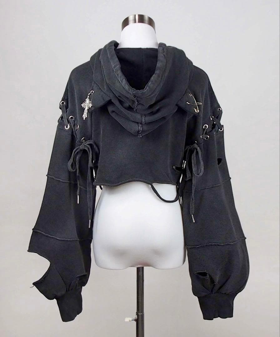 新品未開封 HIDOLATRAL THEODOL ダメージショート猫耳パーカー