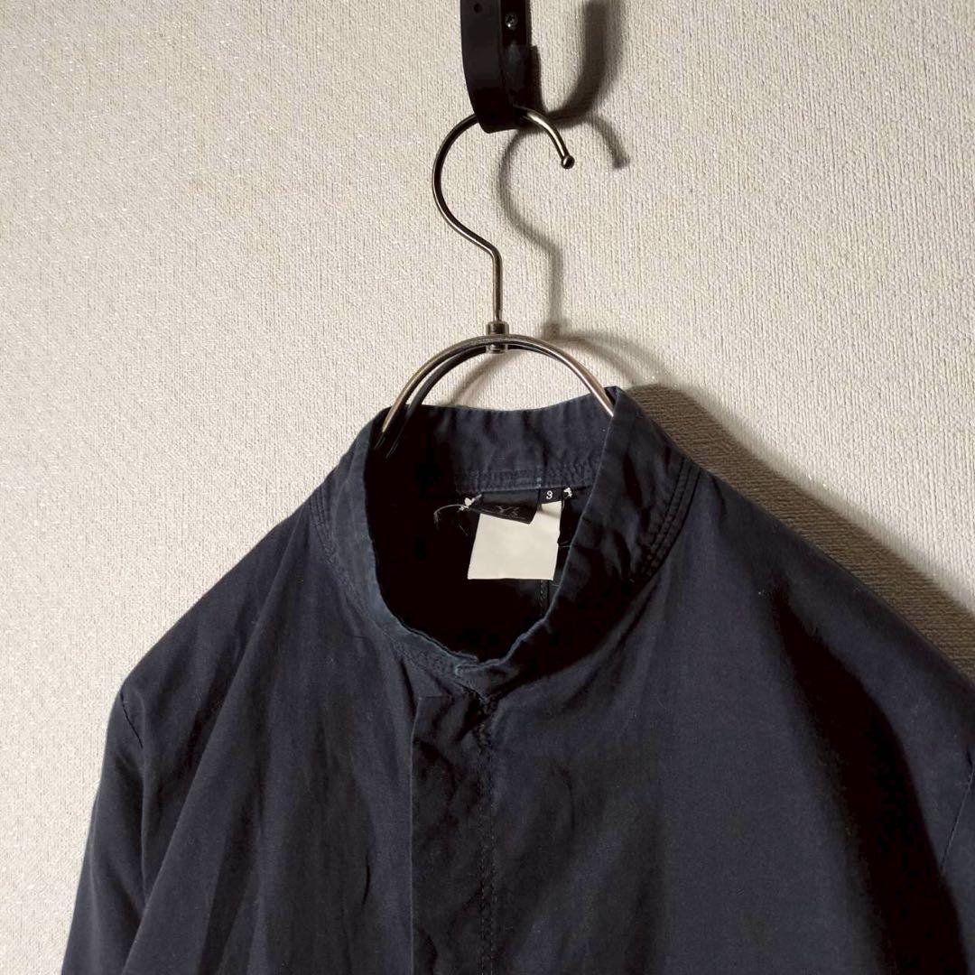 ワイズ Y's ヨウジヤマモト スタンドカラーシャツ コットン 綿 比翼仕立て