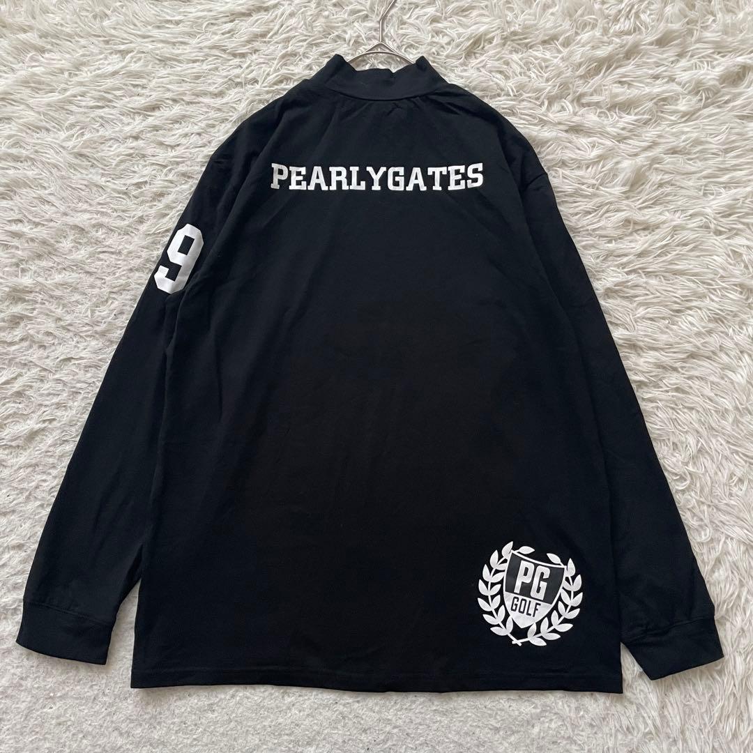 PEARLY GATES モックネック　長袖　ロンT ストレッチ素材　洗える