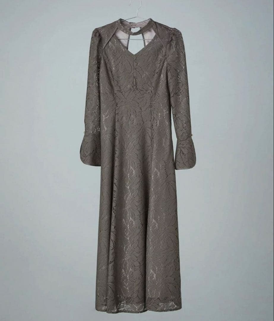 kanaレース バックオープン ティアドロップ ワンピース ドレス Sサイズ