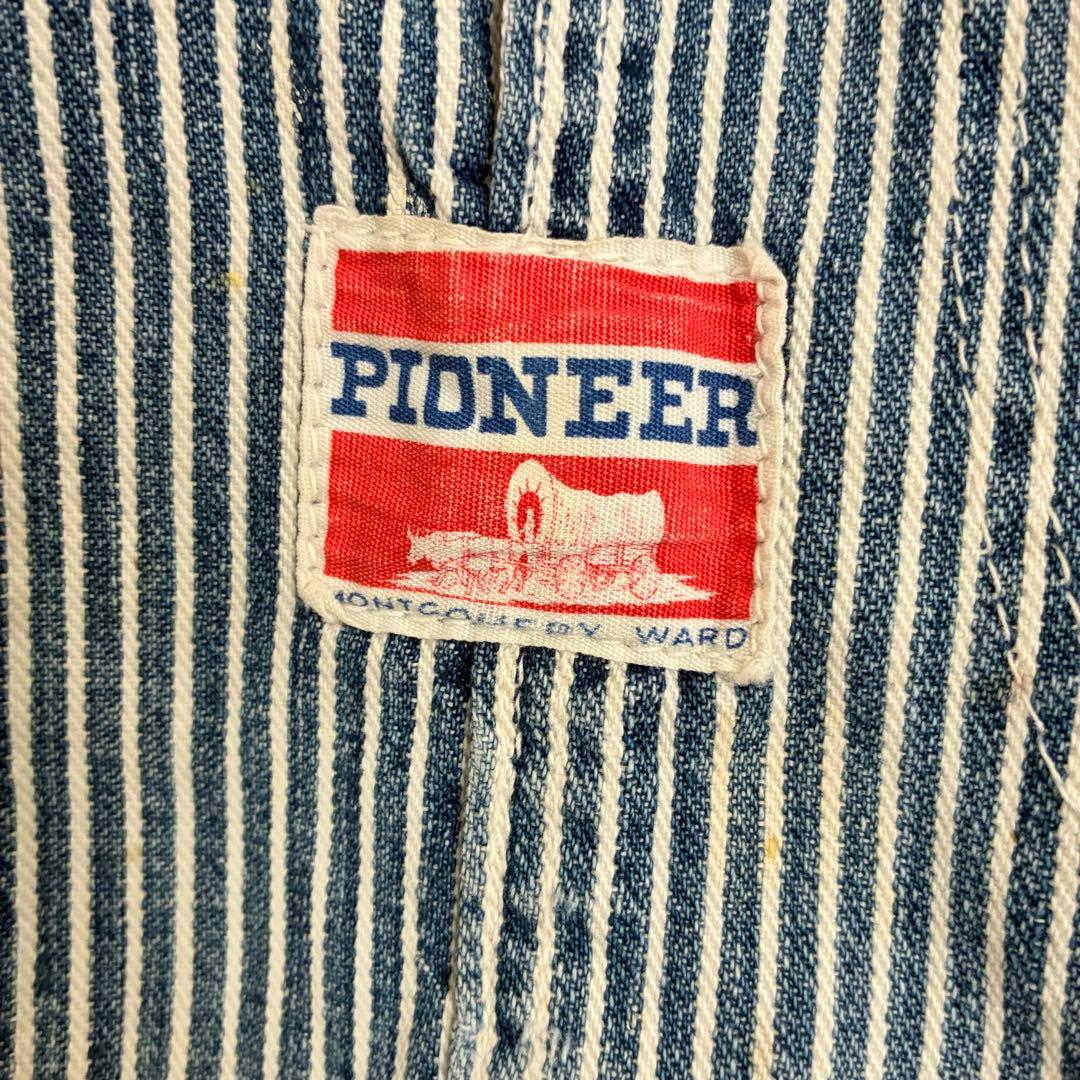 PIONEER デニムオーバーオール Vintage 50s ヒッコリーW38