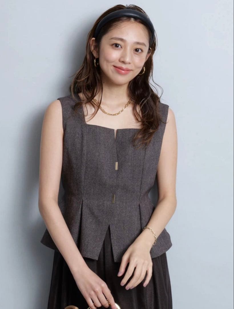 美品 JUSGLITTY ドッキングジャンスカワンピース