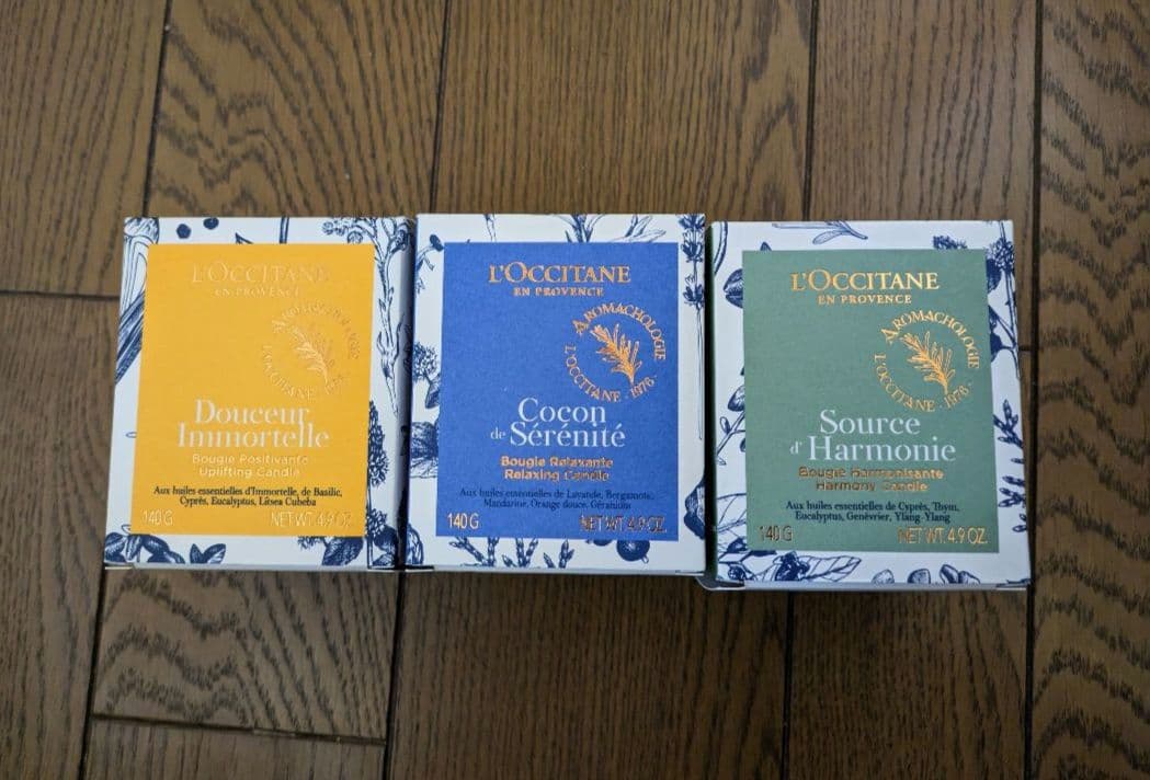 L'OCCITANE　センティッドキャンドル　３種類セット