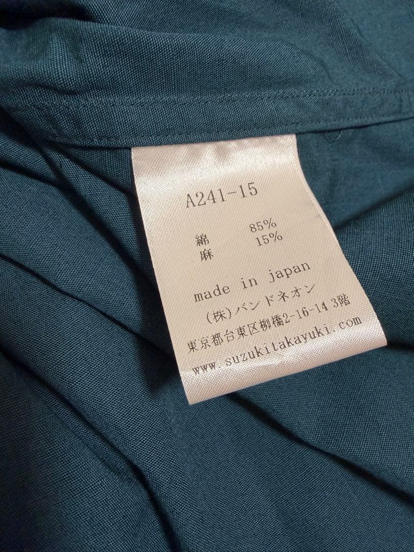 最終値下げ 美品 スズキタカユキ weather-cloth shirt