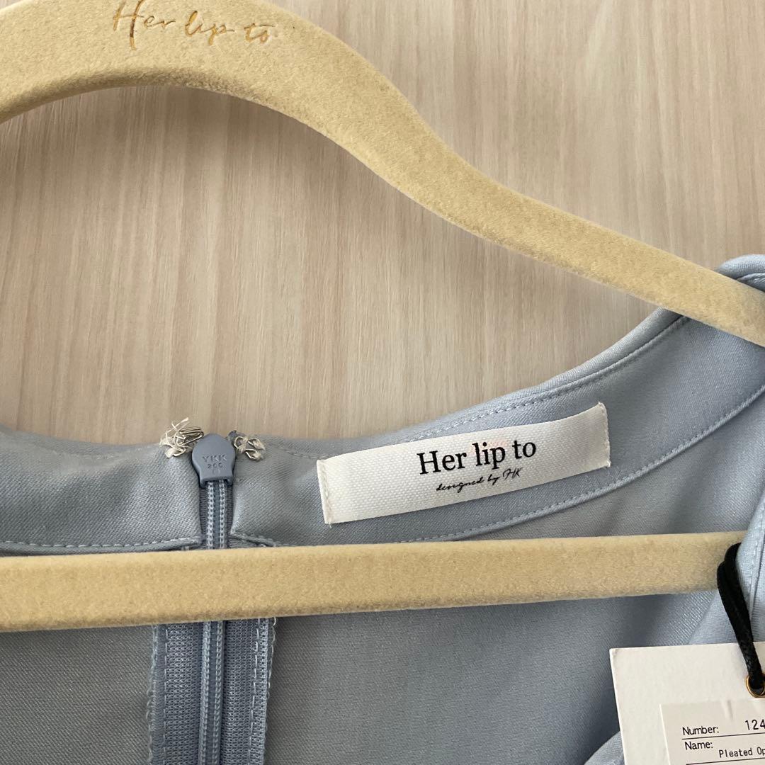 ワンピース herlipto Pleated Open Shirt Dress M