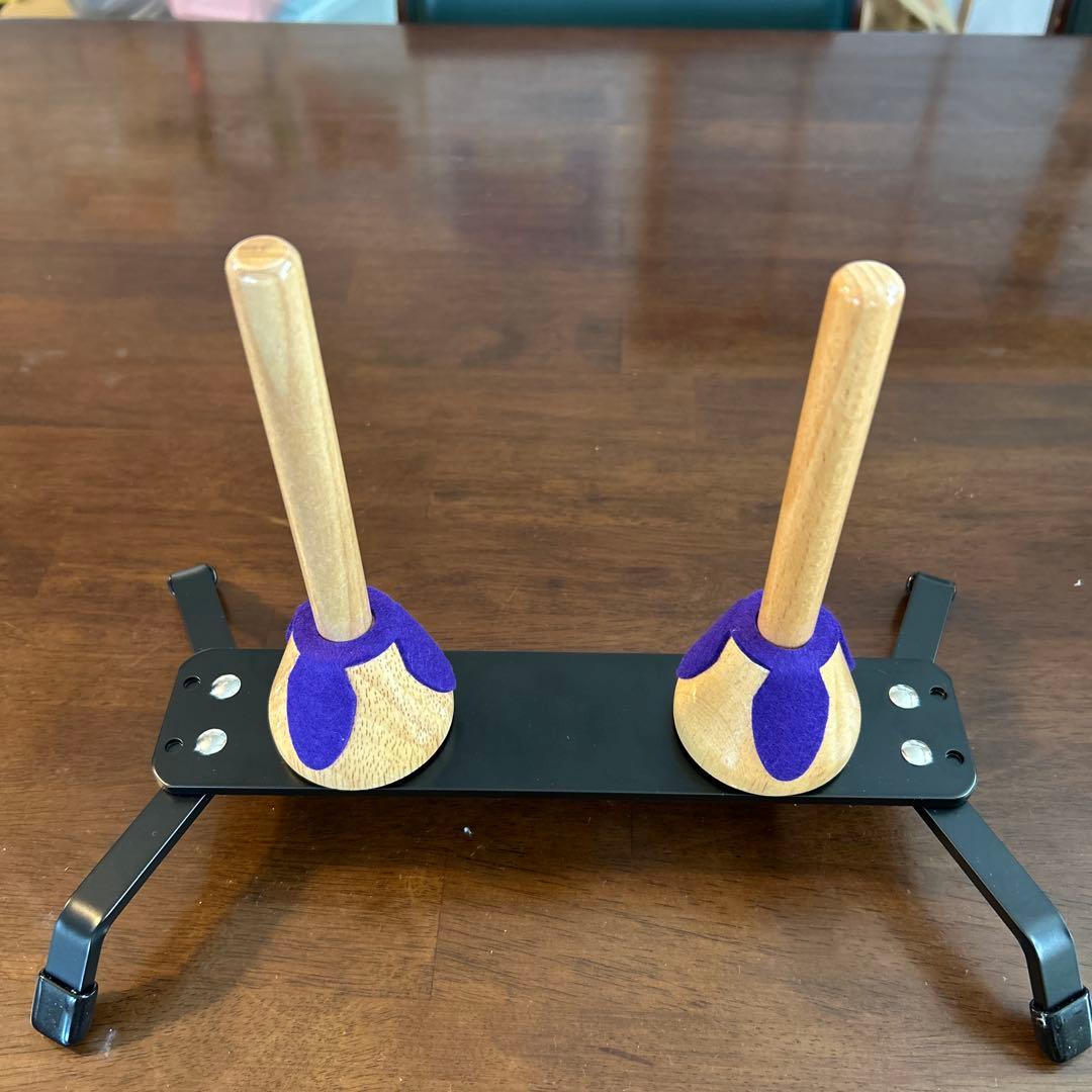 アイダ クラリネットスタンド 2本立 エスクラ用ピン付