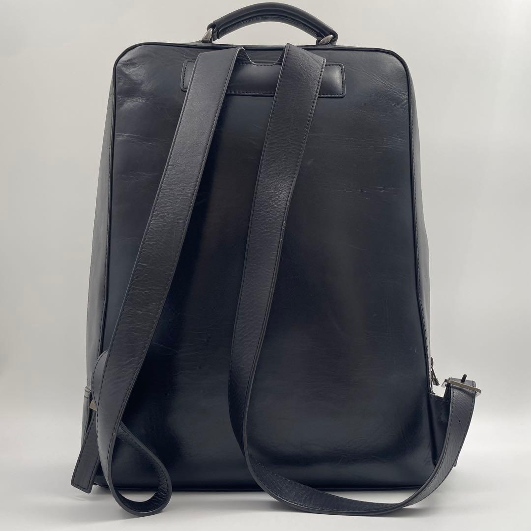 【✨美品】 マザーハウス リュック アンティーク A4 PC収納可 レザー 黒
